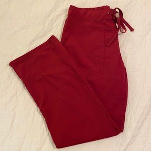 Red greys anatomy scrub pants